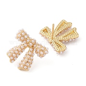 Серьги-гвоздики из латуни для женщин EJEW-G394-27G