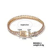 Великолепные латунные браслеты-цепочки с фианитами TI3950-1