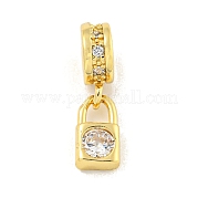 Латунные микропаве прозрачные подвески с фианитом KK-U007-02G-05