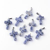 Натуральные синие пятна яшмы подвески&nbsp;G-J354-05