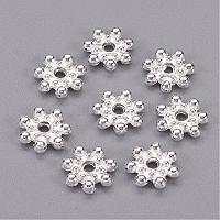 925 Sterling Silver Granulated Spacer Beads, Silver, 5x1.5mm, Hole: 1.5mm