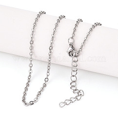 Collane con catena in acciaio inossidabile 304 da 2.5 mm, non appannamento, colore acciaio inossidabile, 20.47 pollice (52 cm)