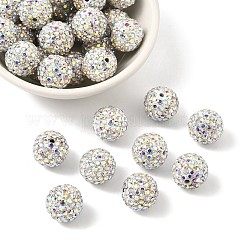 Perline palla di disco, Perline strass polimero argilla, grado a, cristallo ab, PP15 (2.1~2.2mm), 14mm, Foro: 1.8 mm