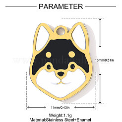 Подвески из нержавеющей стали 304 с эмалью&nbsp;STAS-OY001-68G