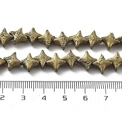 Fili di perle di roccia lavica naturale elettrodeposta&nbsp;G-A251-C01-01A