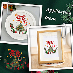 Рождественские наборы для вышивки своими руками для начинающих&nbsp;AJEW-WH20816-026