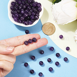 100 шт. Натуральные аметистовые бусины&nbsp;G-SP0001-22C