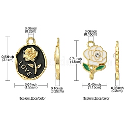 12шт 6 стиля подвески из сплава с эмалью&nbsp;FIND-FS0002-05