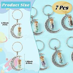 7 шт. подвесные украшения из сплава луны&nbsp;HJEW-FS00086