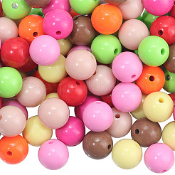 120шт 8 цвета непрозрачные акриловые бусины&nbsp;MACR-PA0001-10