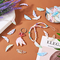 60шт 6 цвета прозрачные акриловые подвески&nbsp;TACR-TA0001-29