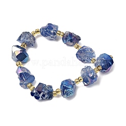 Гальванизированные нити из необработанных натуральных аметистов&nbsp;G-Z131-J02-09