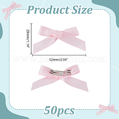 Полиэстеровые булавки с бантом&nbsp;LS-JEWB-WH0010-89C