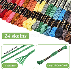 24 моток полиэстеровых швейных ниток&nbsp;OCOR-WH20074-10A