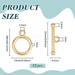 12 fermoir à bascule en laiton plaqué rack&nbsp;KK-BC0015-44G