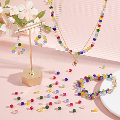 10 нить 10 цвета гальванические стеклянные бусины нити&nbsp;EGLA-GO0001-04