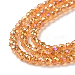 Гальванизируйте прозрачное стекло бисер нитей&nbsp;LS-GLAA-H021-01B-FR06