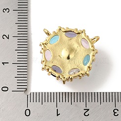 Покрытие стойки латунь микро паве красочный кубический цирконий с пластиковыми подвесками из жемчужных бусин&nbsp;KK-P267-19G