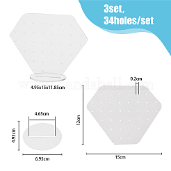 Espositori per orecchini in acrilico trasparente a forma di diamante&nbsp;EDIS-WH0031-09B