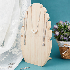 Présentoirs à bijoux en bois de pin&nbsp;NDIS-WH0006-04