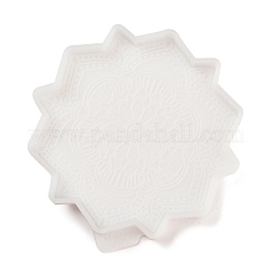 Moule en silicone pour dessous de verre de fleur de mandala&nbsp;LS-DIY-K072-05B