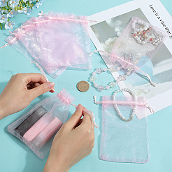 100 pz grandi sacchetti in organza per scarpe portatili&nbsp;OP-SP0001-03D-03