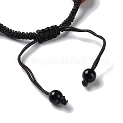 Bracelets ovales en perles tressées avec pierres précieuses naturelles mélangées&nbsp;BJEW-H239-05