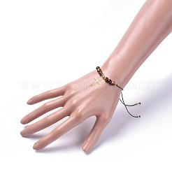 Pulseras de cuentas trenzadas ajustables&nbsp;BJEW-JB04899-05