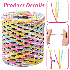 Сегментированные окрашенные шнуры из рафии для поделок своими руками&nbsp;OCOR-WH20020-27C