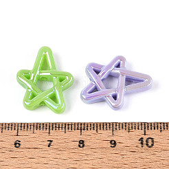 Непрозрачные акриловые бусины с УФ-покрытием&nbsp;OACR-N153-17