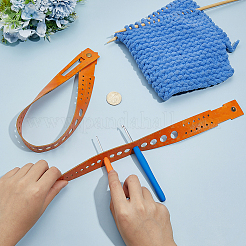 2 righello per punzonatura in pelle PU 7 in 1&nbsp;DIY-PH0038-15B