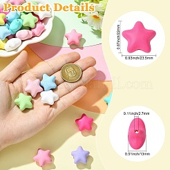 Прорезиненные стиль непрозрачной акриловые бусины&nbsp;OACR-CJC0005-04