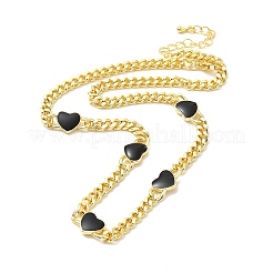 Collier gourmette en laiton&nbsp;NJEW-A005-02G