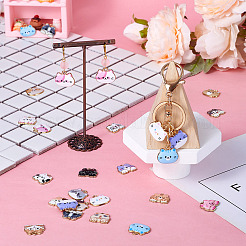 Подвески из сплава с принтом в стойку&nbsp;ENAM-TA0001-82