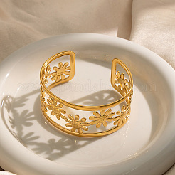 Bracelets manchettes vintage en acier inoxydable 304&nbsp;HL3157-1