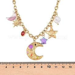 Женские ожерелья-нагрудники из нержавеющей стали 304 с пластиковыми элементами&nbsp;NJEW-K300-04G