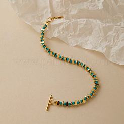 Браслеты из синтетической бирюзы и латунных бусин для женщин&nbsp;XC1263