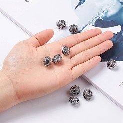 Плоским круглые антикварные акриловые бусины&nbsp;PACR-S206-10AS