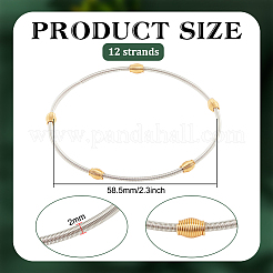 Набор из 12 пружинного браслета&nbsp;BJEW-BC0001-13P