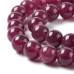 Нити бусин из натурального белого нефрита с имитацией граната&nbsp;G-I334-02C