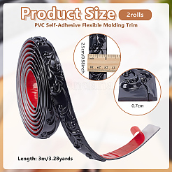 PVC selbstklebende flexible Formleiste&nbsp;AJEW-WH0752-492B