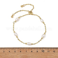 Armbänder mit Schiebeverschluss aus natürlichen Süßwasserzuchtperlen&nbsp;BJEW-JB14195