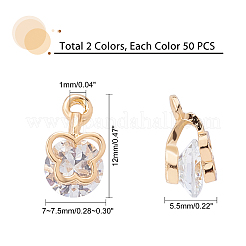 Подвески из прозрачного кубического циркония из сплава&nbsp;ZIRC-PH0001-07