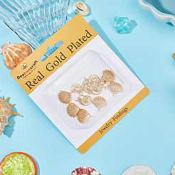 12шт 2 стиля латунные микропаве прозрачные подвески с кубическим цирконием&nbsp;KK-BBC0018-37