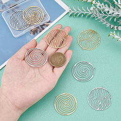 8 шт. 2 стиля филигранных подвесок из нержавеющей стали 201&nbsp;STAS-DC0001-04