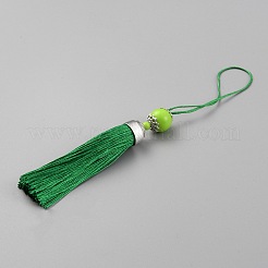 Decorazioni grandi pendenti con nappe in poliestere&nbsp;HJEW-TAC0019-01G
