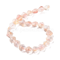 Hebras de cuentas de lampwork hechas a mano con flores interiores&nbsp;LA-CBA3F7A-02C