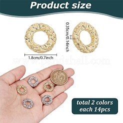 28 шт. 2-цветные экологически чистые соединительные кольца из сплава с покрытием для стойки&nbsp;FIND-GL0001-66