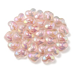 Placcatura uv perline acriliche trasparenti iridescenti arcobaleno&nbsp;OACR-C007-04E