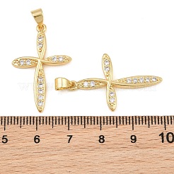 Pendentifs en laiton zircon cubique transparent&nbsp;CU-CBADC6C-01G